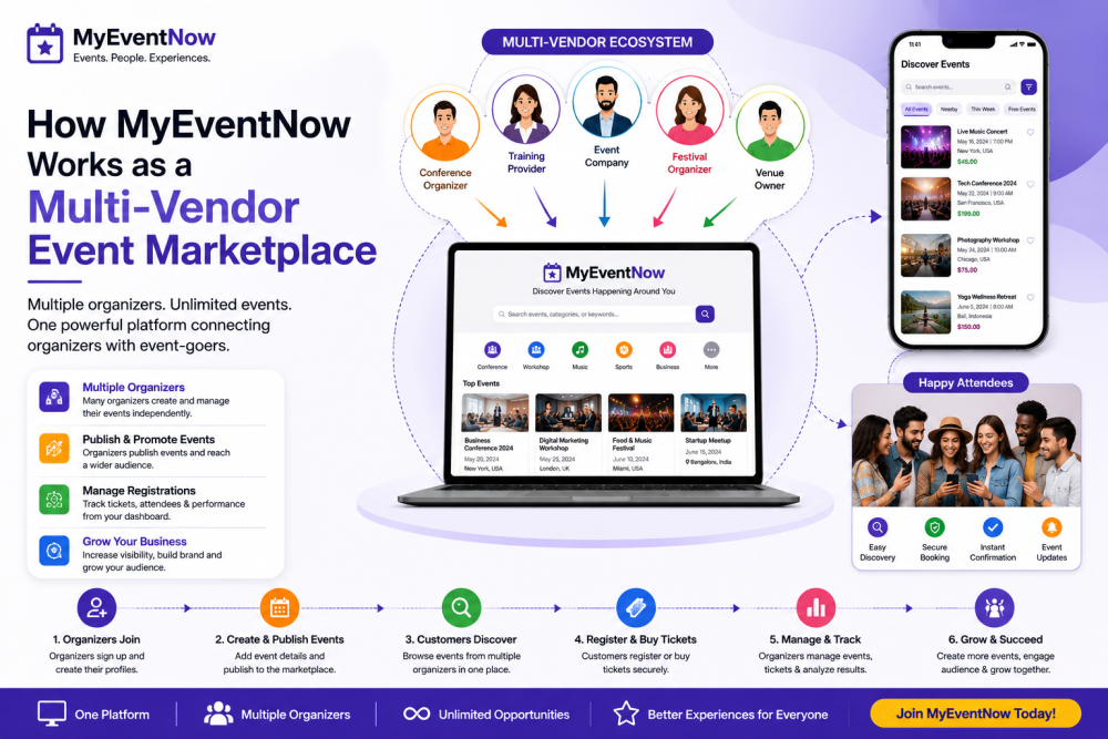 How MyEventNow  Works As Multi-Vendor